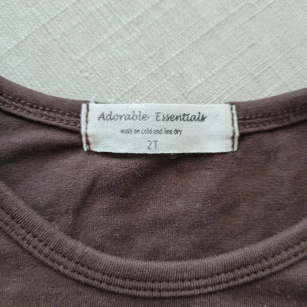 Adorable Essentials Brown Ruffle Top - Picture 4 of 4